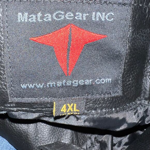 MataGear Inc Men’s 4XL Leather Motorcycle Chaps Pants with Button Zip Closure - Picture 8 of 8